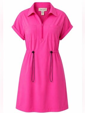 Charlie Paige Pink Sport Dress Large Half Zip NWT